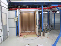 Spray booths with open front section - with dry filtration system
