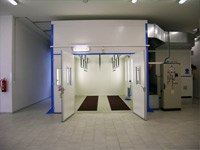 Large booths - metal sheet booths